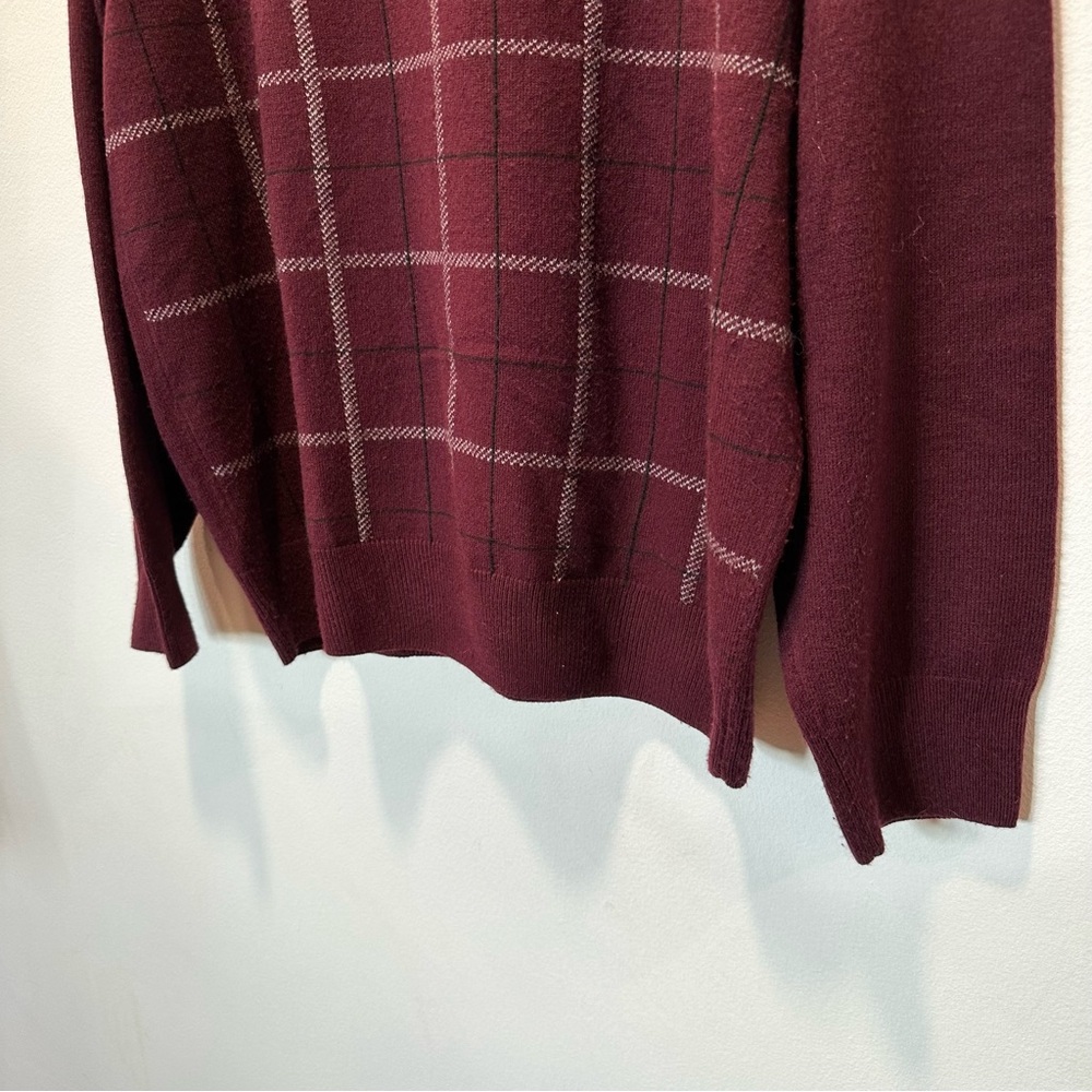 Dockers Men’s Size Large Comfort Touch Easy Care Burgundy Pullover Sweater - Picture 9 of 10